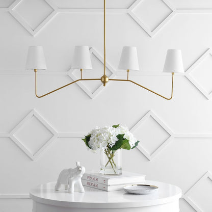Signe 4-Light Classic Minimalist Iron Linear Led Pendant