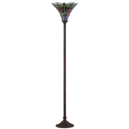 Dragonfly Tiffany Style Torchiere Led Floor Lamp
