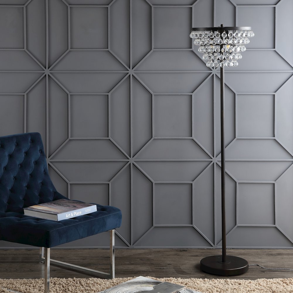 Jemma Crystal/Metal Led Floor Lamp