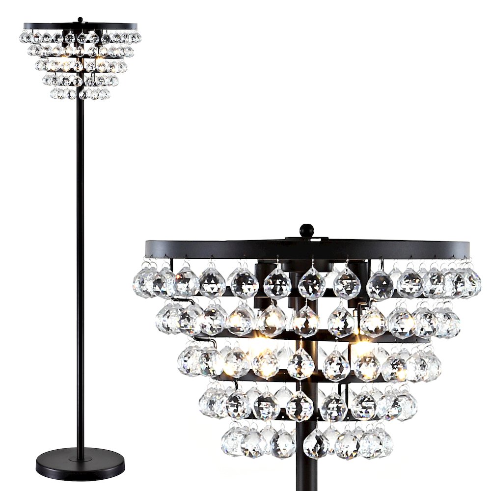 Jemma Crystal/Metal Led Floor Lamp