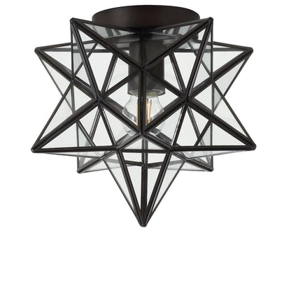 Stella Moravian Star Metal/Clear Glass Led Pendant