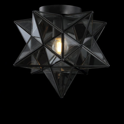 Stella Moravian Star Metal/Clear Glass Led Pendant