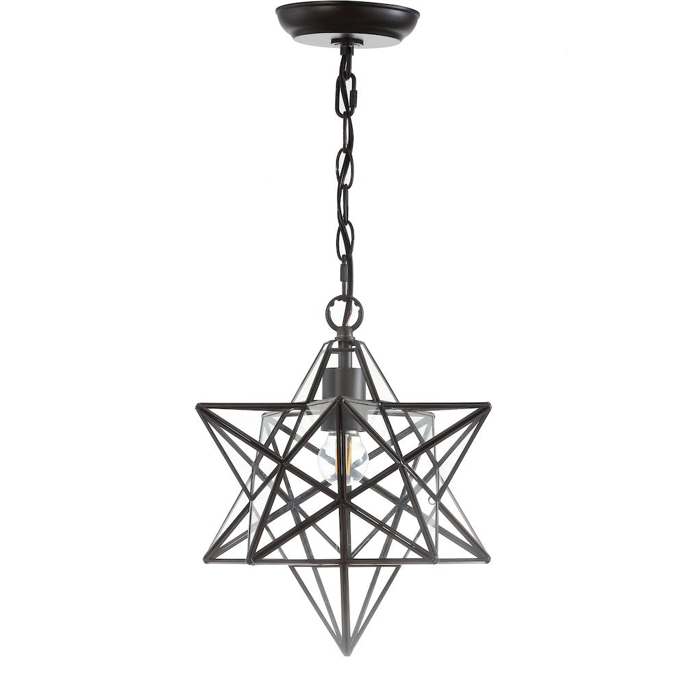 Stella Moravian Star Metal/Clear Glass Led Pendant