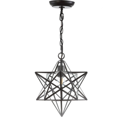 Stella Moravian Star Metal/Clear Glass Led Pendant