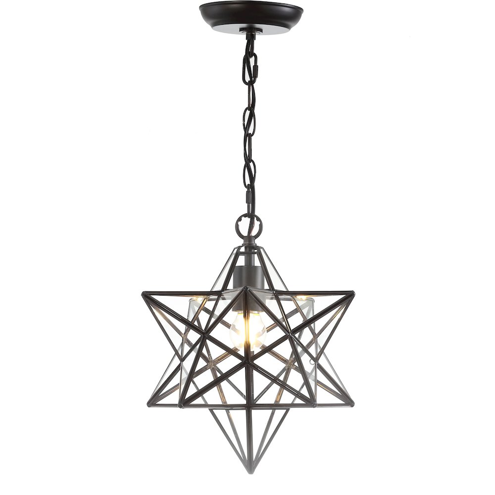 Stella Moravian Star Metal/Clear Glass Led Pendant
