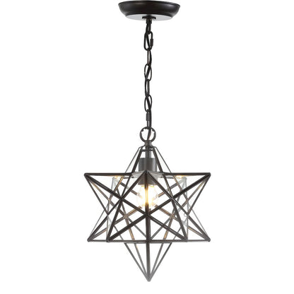 Stella Moravian Star Metal/Clear Glass Led Pendant
