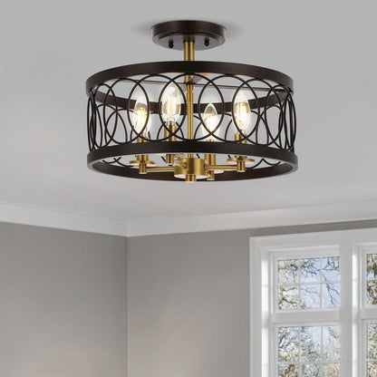 Sylvain Metal Led Semi-Flush Mount
