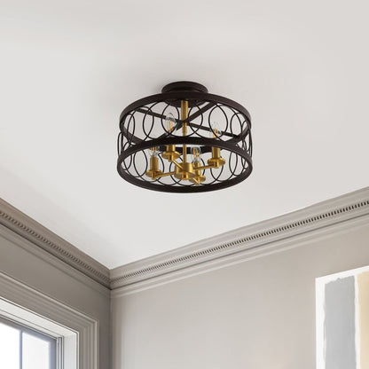 Sylvain Metal Led Semi-Flush Mount