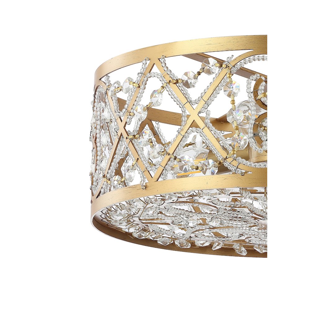 Leila Ironcrystal Modern Glam Led Flush Mount