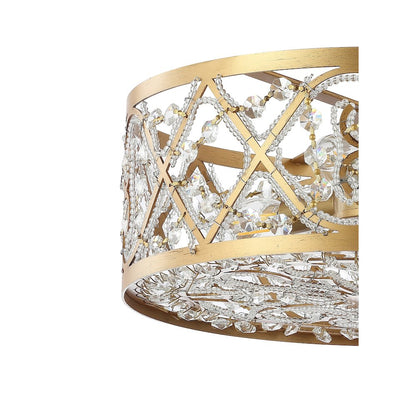 Leila Ironcrystal Modern Glam Led Flush Mount