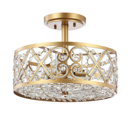 Leila Ironcrystal Modern Glam Led Flush Mount
