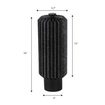 Banks Modern Minimalist Paper Pleated Column Accent LED Table Lamp