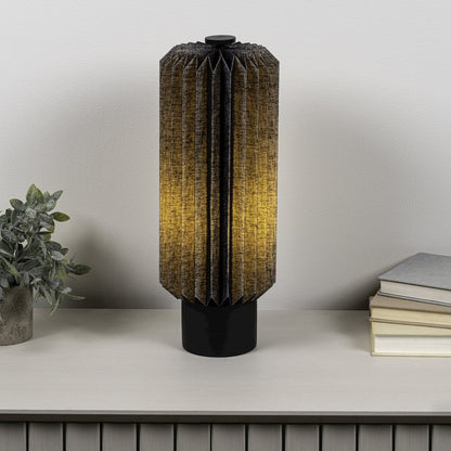 Banks Modern Minimalist Paper Pleated Column Accent LED Table Lamp