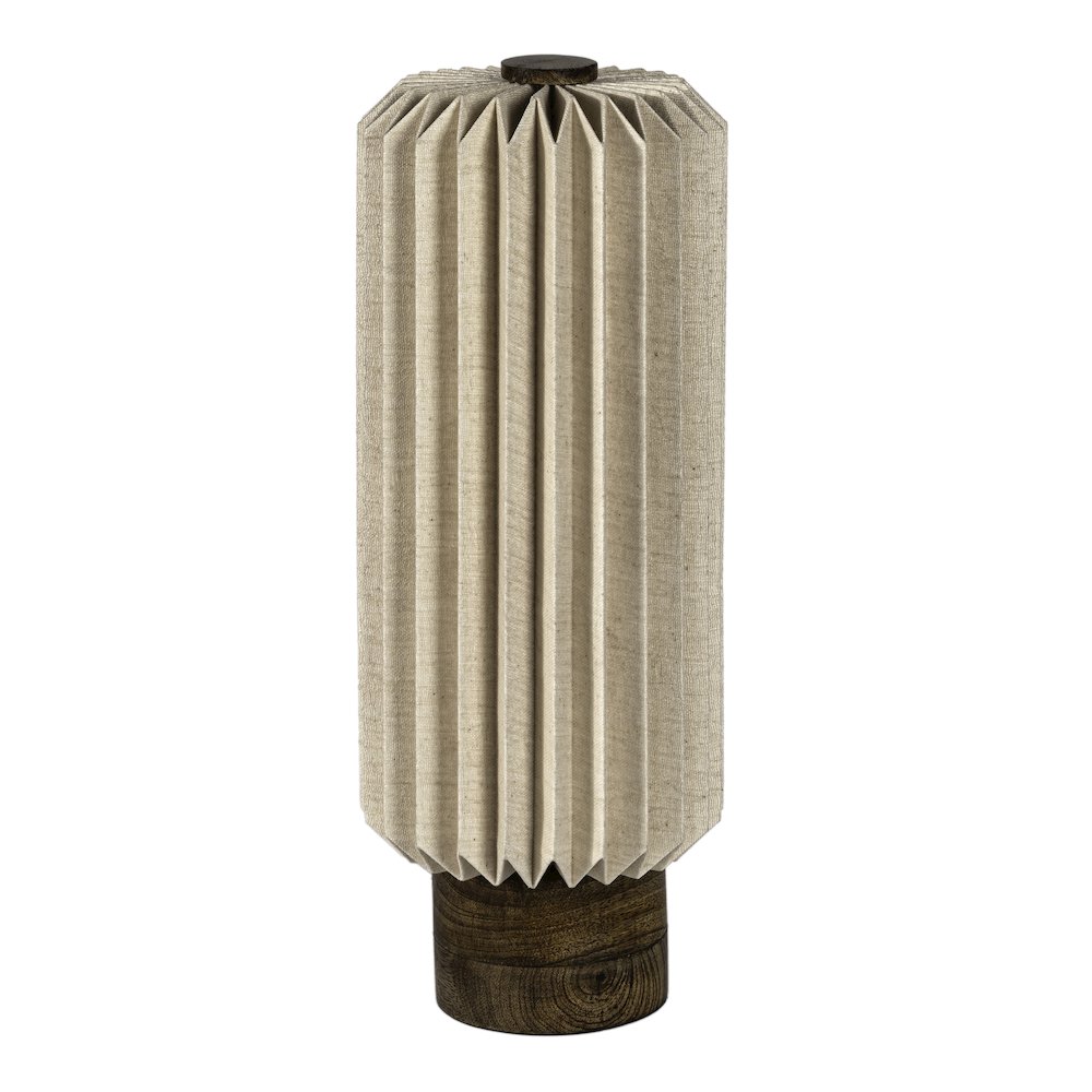 Banks Modern Minimalist Paper Pleated Column Accent LED Table Lamp