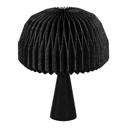 Sylvie Modern Minimalist Paper Pleated Shade Mushroom Accent LED Table Lamp