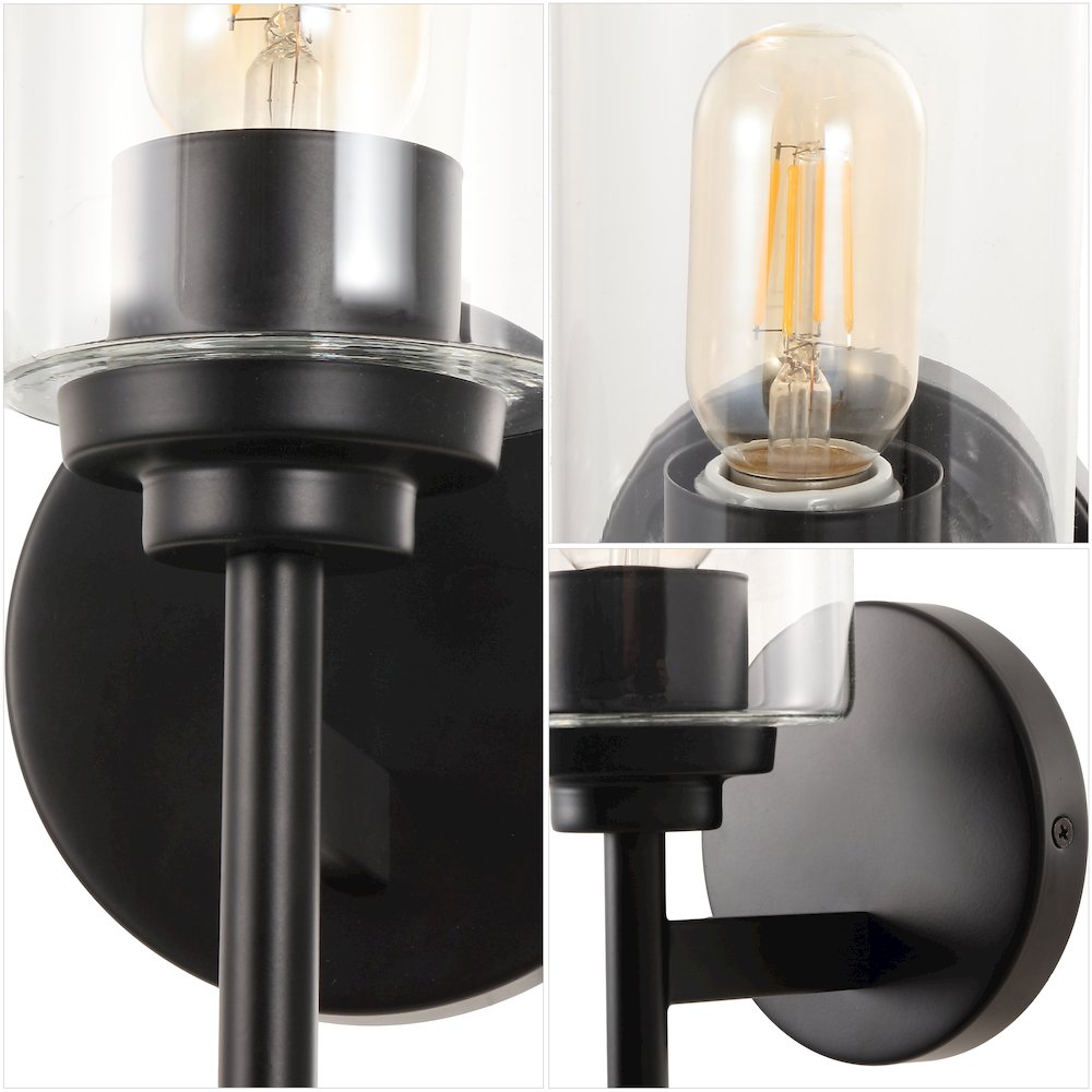 Juno 1-Light Metal/Glass Cylinder LED Sconce