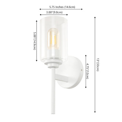 Juno 1-Light Metal/Glass Cylinder LED Sconce