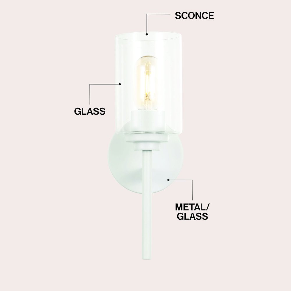 Juno 1-Light Metal/Glass Cylinder LED Sconce