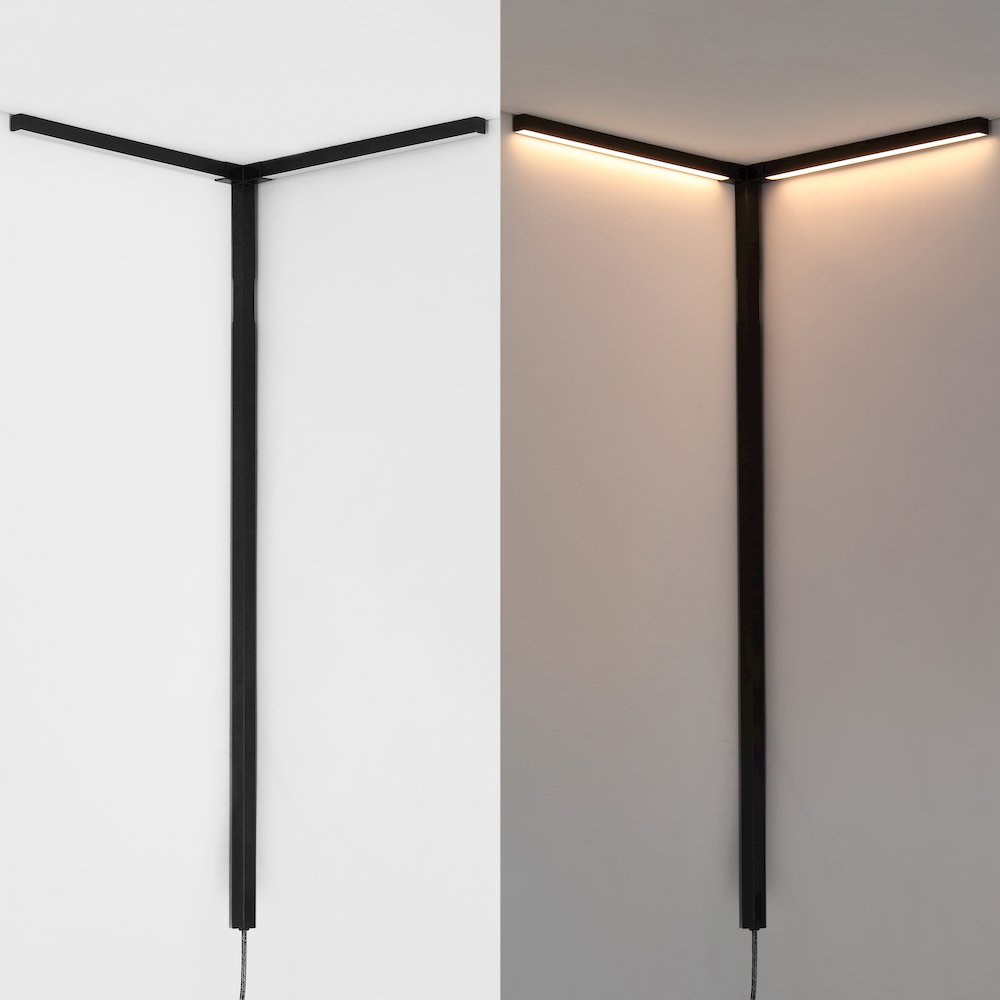 Minimalist Iron Integrated Plug-In Led Sconce For Ceiling Corner
