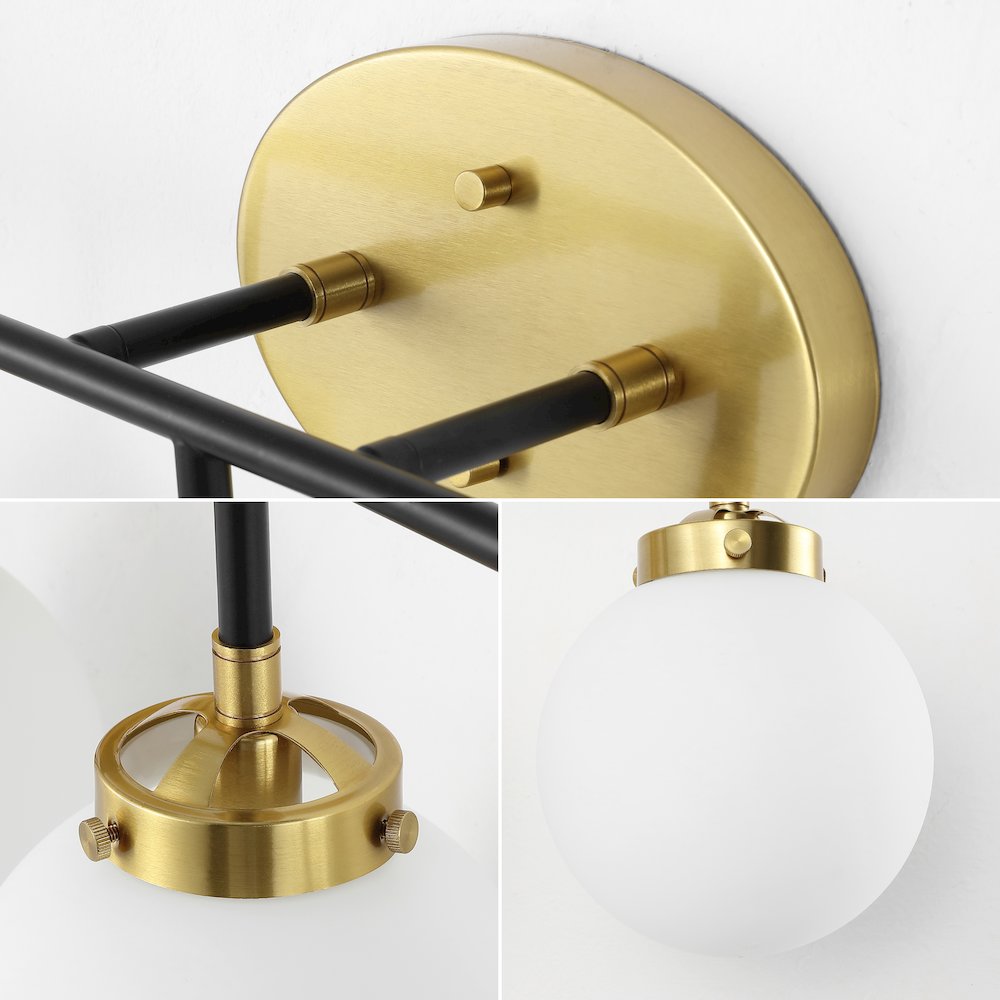 Caleb 5-Light Contemporary Transitional Iron/Glass Led Vanity Light