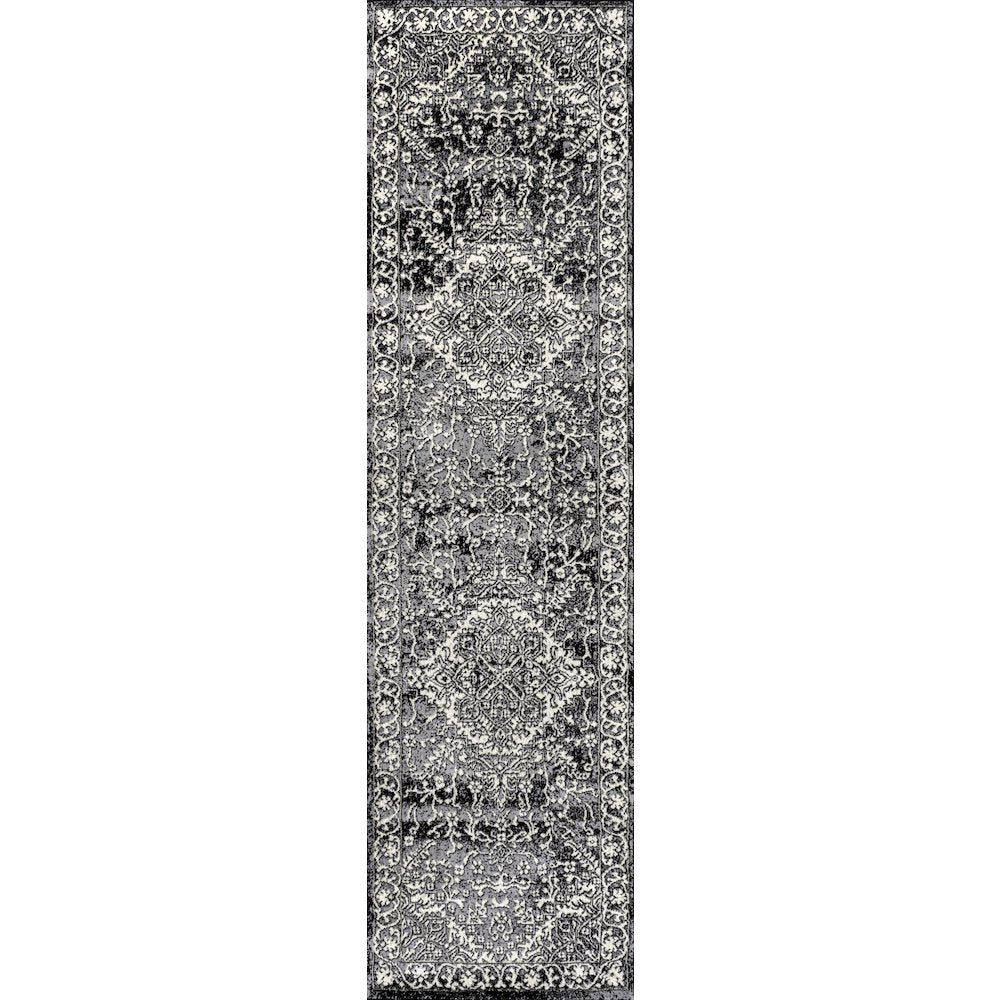 Modern Persian Vintage Medallion Black Area