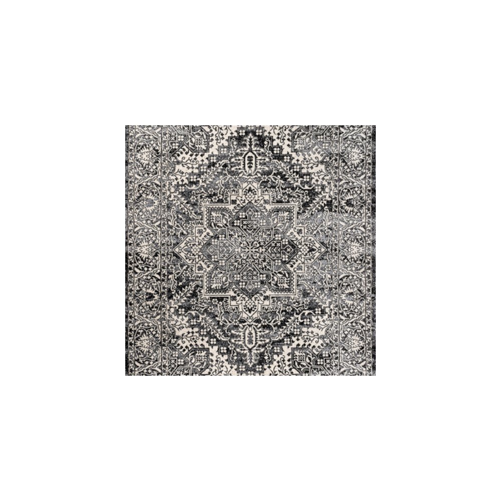 Modern Persian Vintage Medallion Black Area
