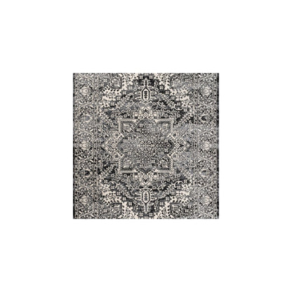 Modern Persian Vintage Medallion Black Area