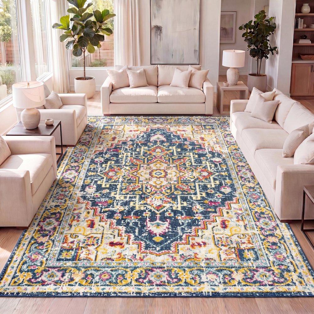 Brooklyn Geometric Medallion Area Rug