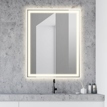 Anti-Fog Aluminum Frontback Lit Tri Color Led Bathroom Vanity Mirror