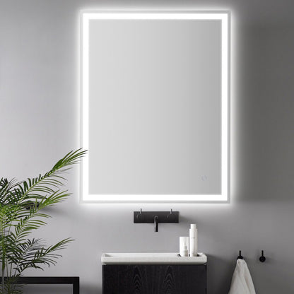 Anti-Fog Aluminum Frontback Lit Tri Color Led Bathroom Vanity Mirror