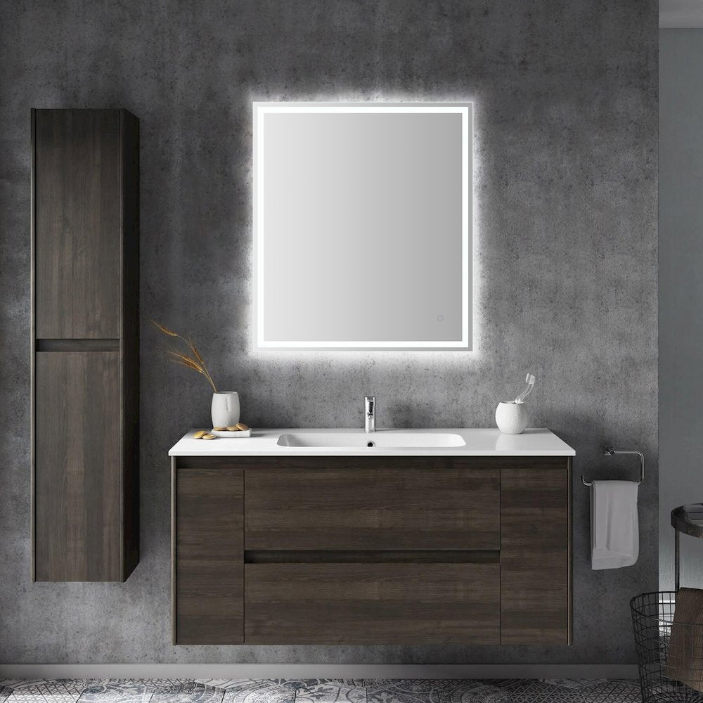 Antifog Front/Back-Lit Wall Bathroom Vanity Mirror