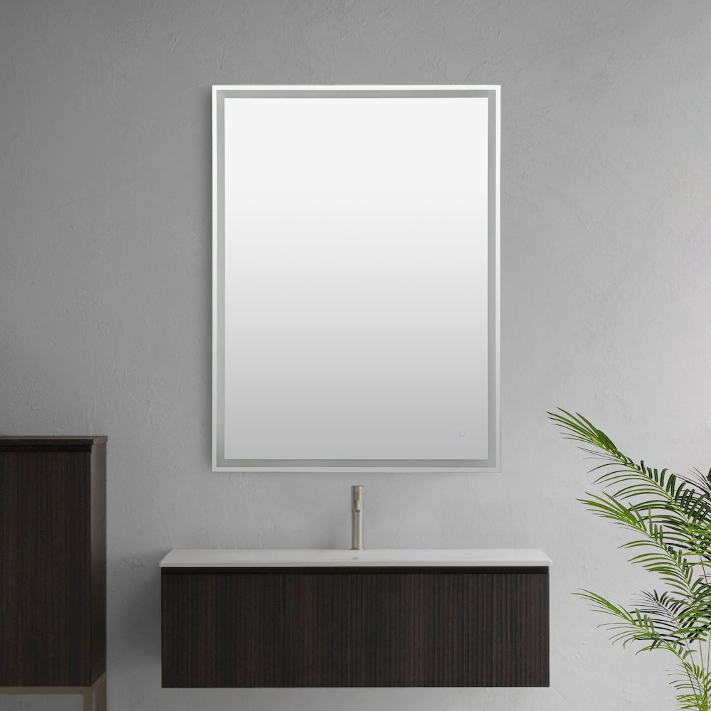 Anti-Fog Aluminum Frontback Lit Tri Color Led Bathroom Vanity Mirror