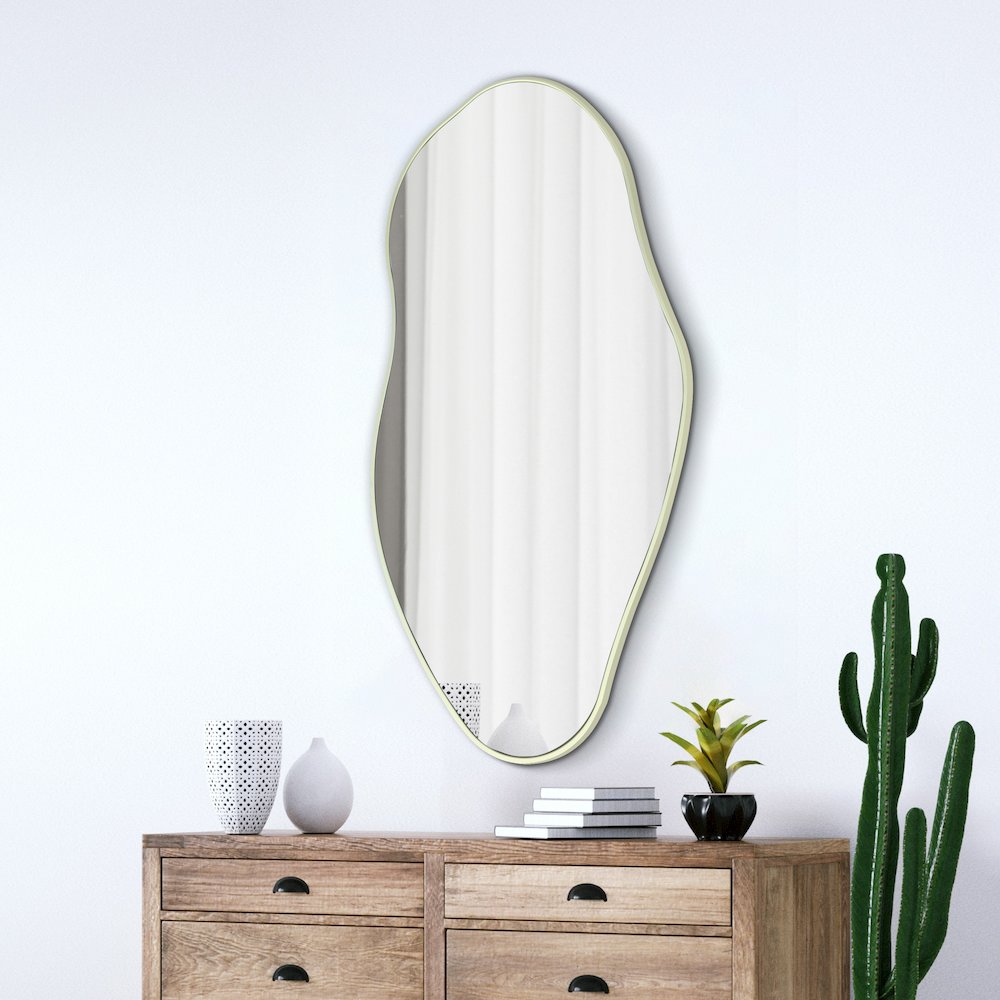 Everly Large Irregular Framed Decorative Wall Mirror