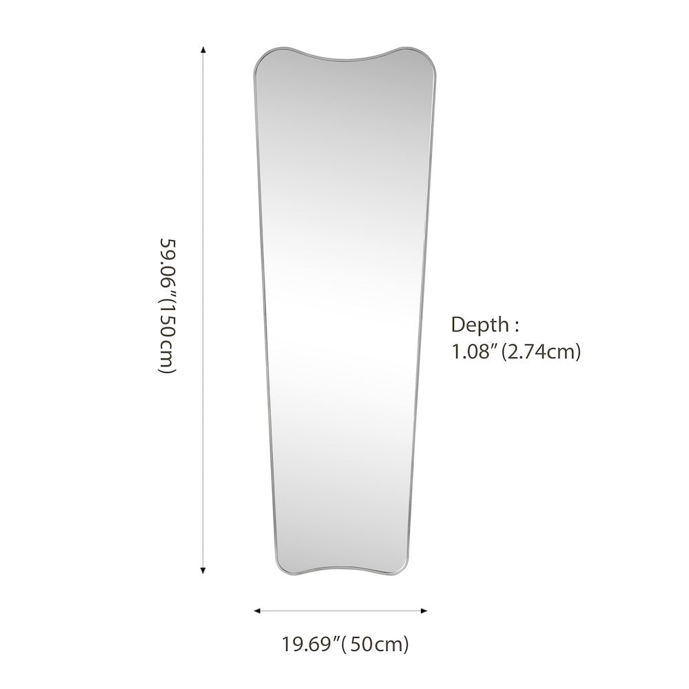 Alfie Large Rectangular Metal Framed Wall Mounted Full-Length Mirror
