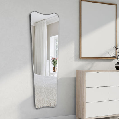 Alfie Large Rectangular Metal Framed Wall Mounted Full-Length Mirror