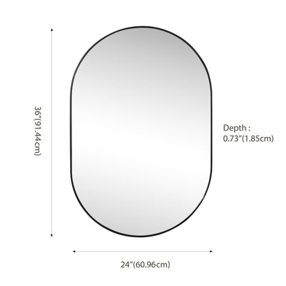 Milly Medium Oval Metal Framed Wall Mirror