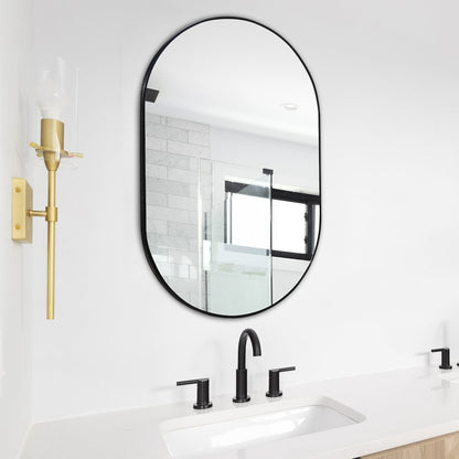 Milly Medium Oval Metal Framed Wall Mirror