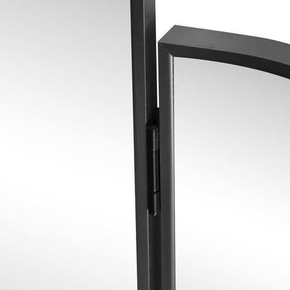 Arjen 3-Way Medium Arch Trifold Adjustable Aluminum Alloy Framed Vanity Mirror