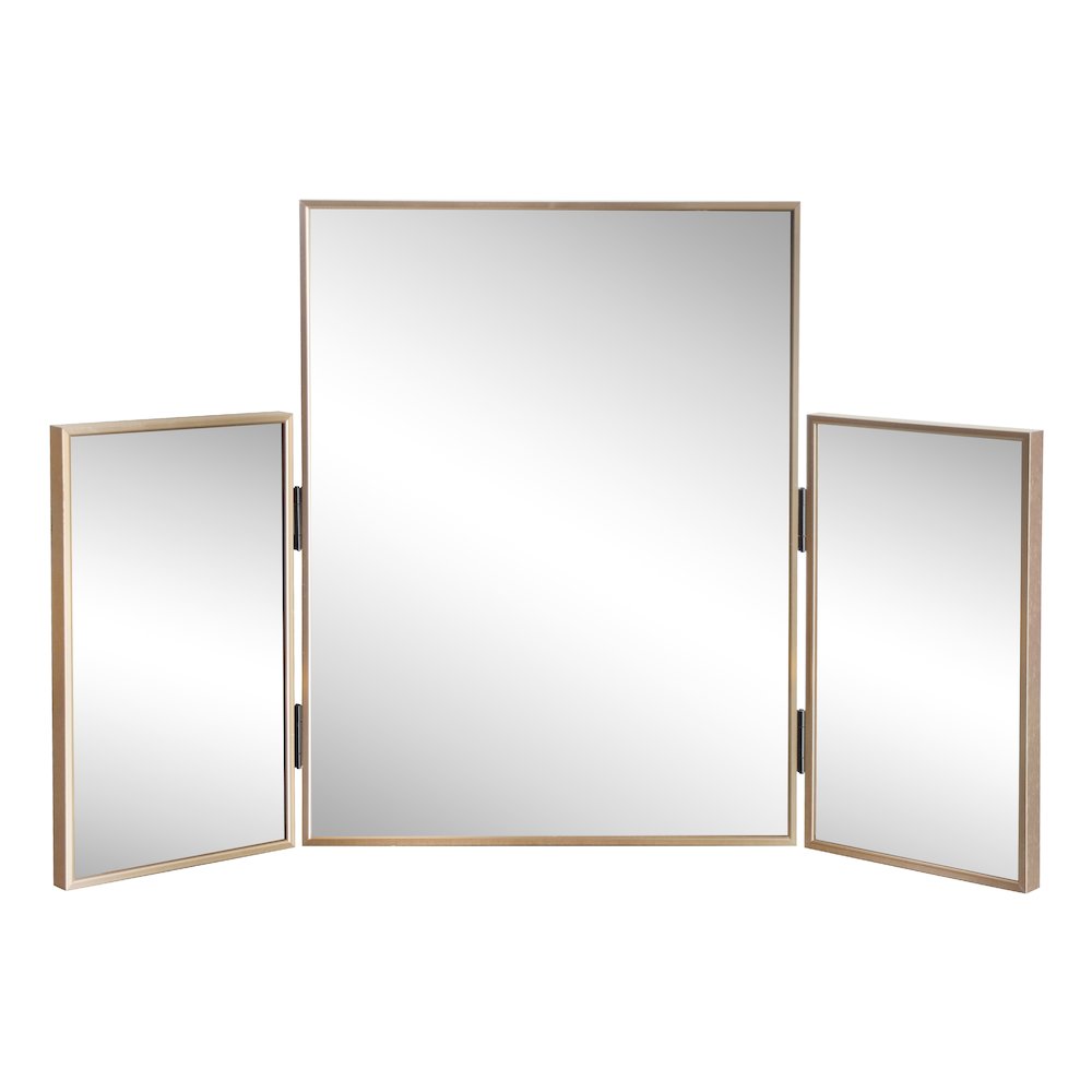 Orthos 3-Way Medium Rectangular Trifold Adjustable Aluminum Alloy Framed Vanity
