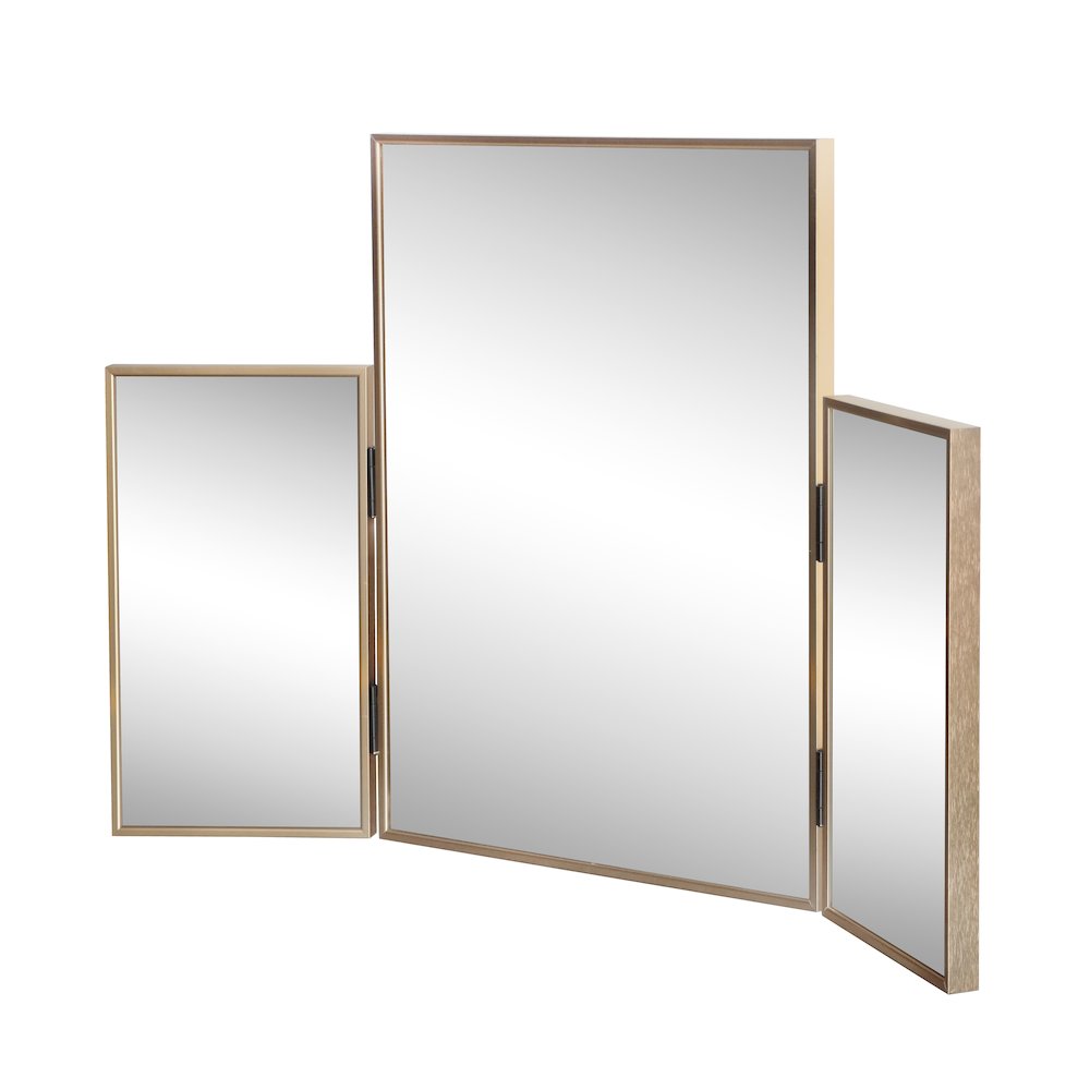 Orthos 3-Way Medium Rectangular Trifold Adjustable Aluminum Alloy Framed Vanity