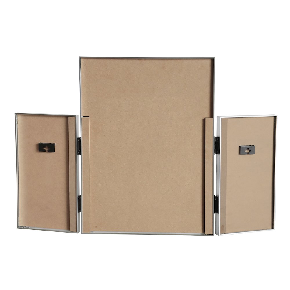 Orthos 3-Way Medium Rectangular Trifold Adjustable Aluminum Alloy Framed Vanity