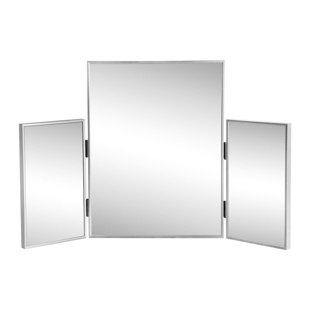 Orthos 3-Way Medium Rectangular Trifold Adjustable Aluminum Alloy Framed Vanity