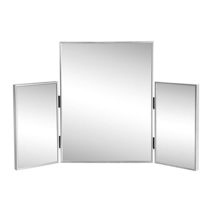 Orthos 3-Way Medium Rectangular Trifold Adjustable Aluminum Alloy Framed Vanity