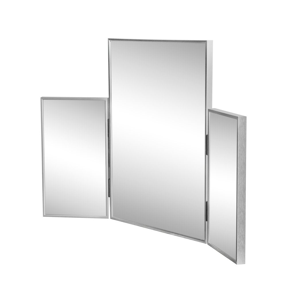 Orthos 3-Way Medium Rectangular Trifold Adjustable Aluminum Alloy Framed Vanity