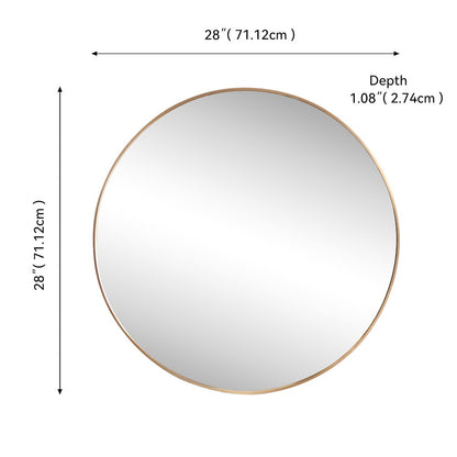 Eclipse Medium Circle Aluminum Alloy Framed Wall Mounted Mirror