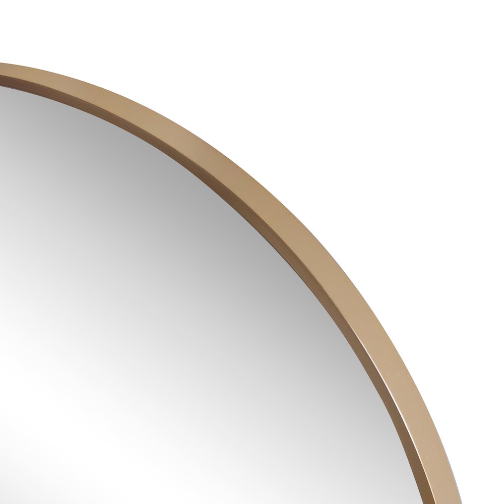 Eclipse Small Circle Aluminum Alloy Framed Wall Mounted Mirror