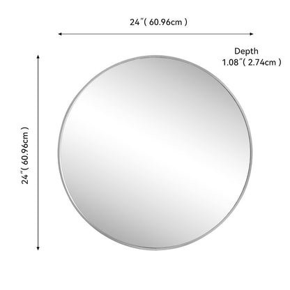 Eclipse Small Circle Aluminum Alloy Framed Wall Mounted Mirror