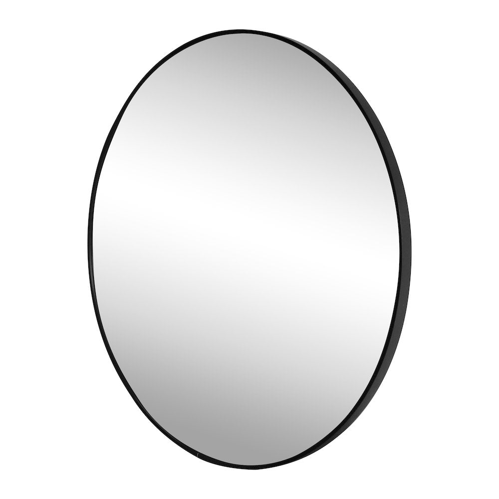 Eclipse Large Circle Aluminum Alloy Framed Wall Mounted Mirror