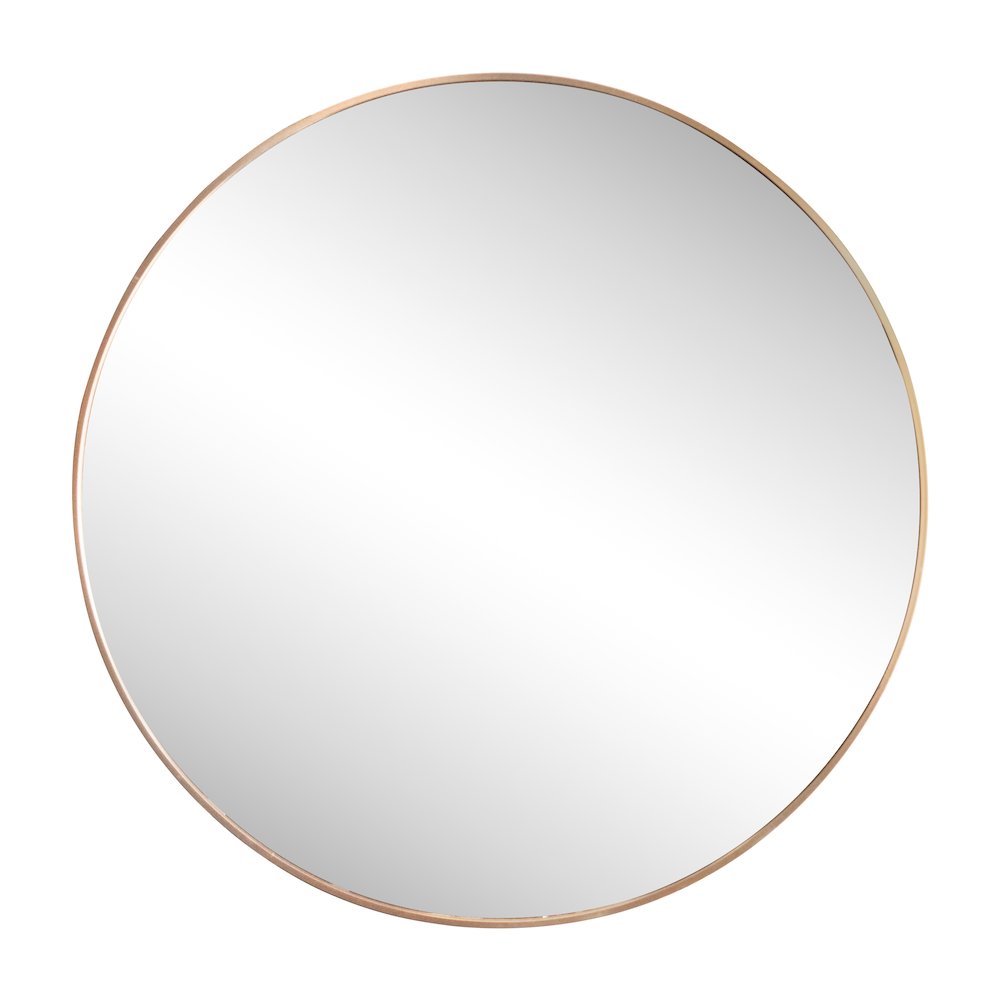 Eclipse Large Circle Aluminum Alloy Framed Wall Mounted Mirror