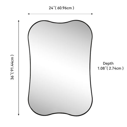Calico Medium Irregular Scallop Aluminum Alloy Framed Wall Mounted Mirror